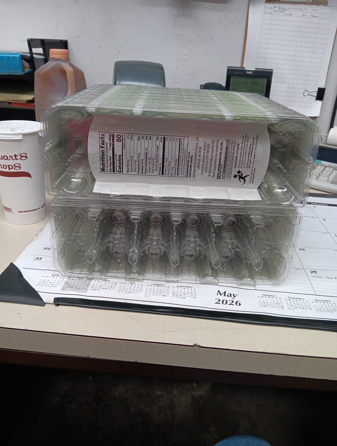 Plastic Egg Cartons, Ex. Large 50 Pack