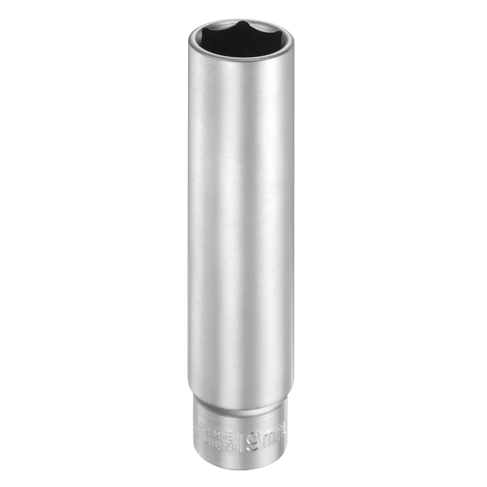 6 Points Deep Socket 1/2" Drive 19mm Nickel Plating Flip Sleeve 4.7" Long