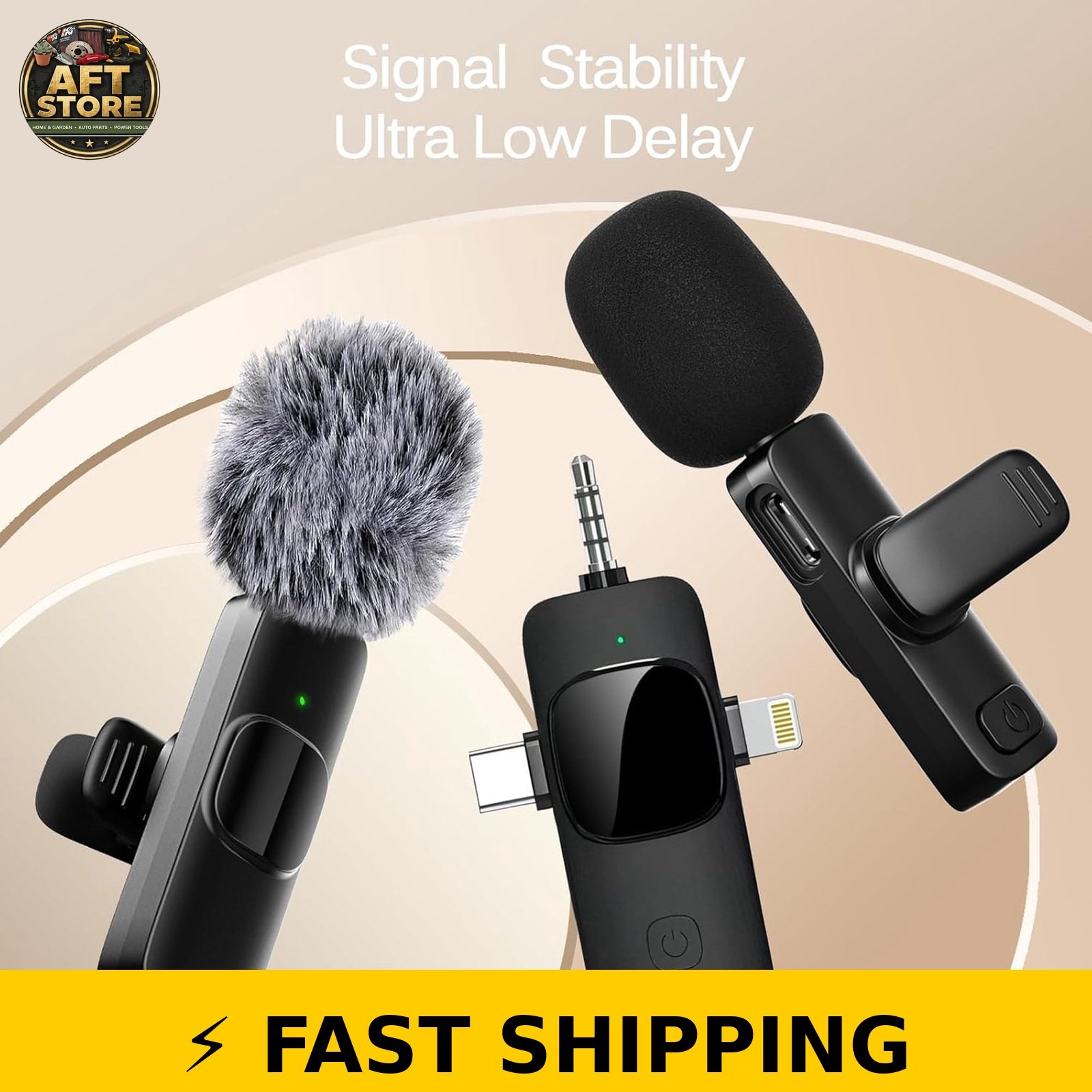 Wireless Lavalier Microphone for iPhone/iPad - Noise Reduction