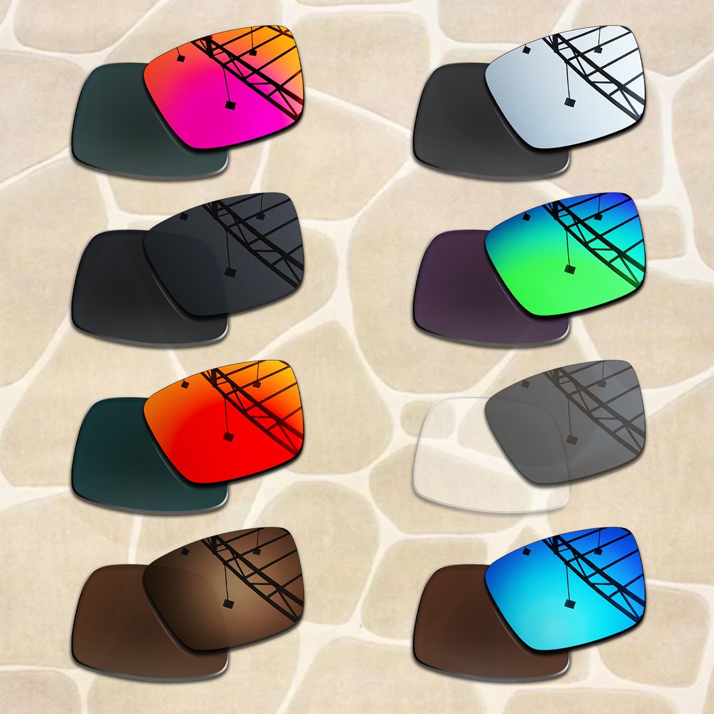 Anti-Scratch Polarized Replacement Lenses for Costa Del Mar Rinconcito 06S9016