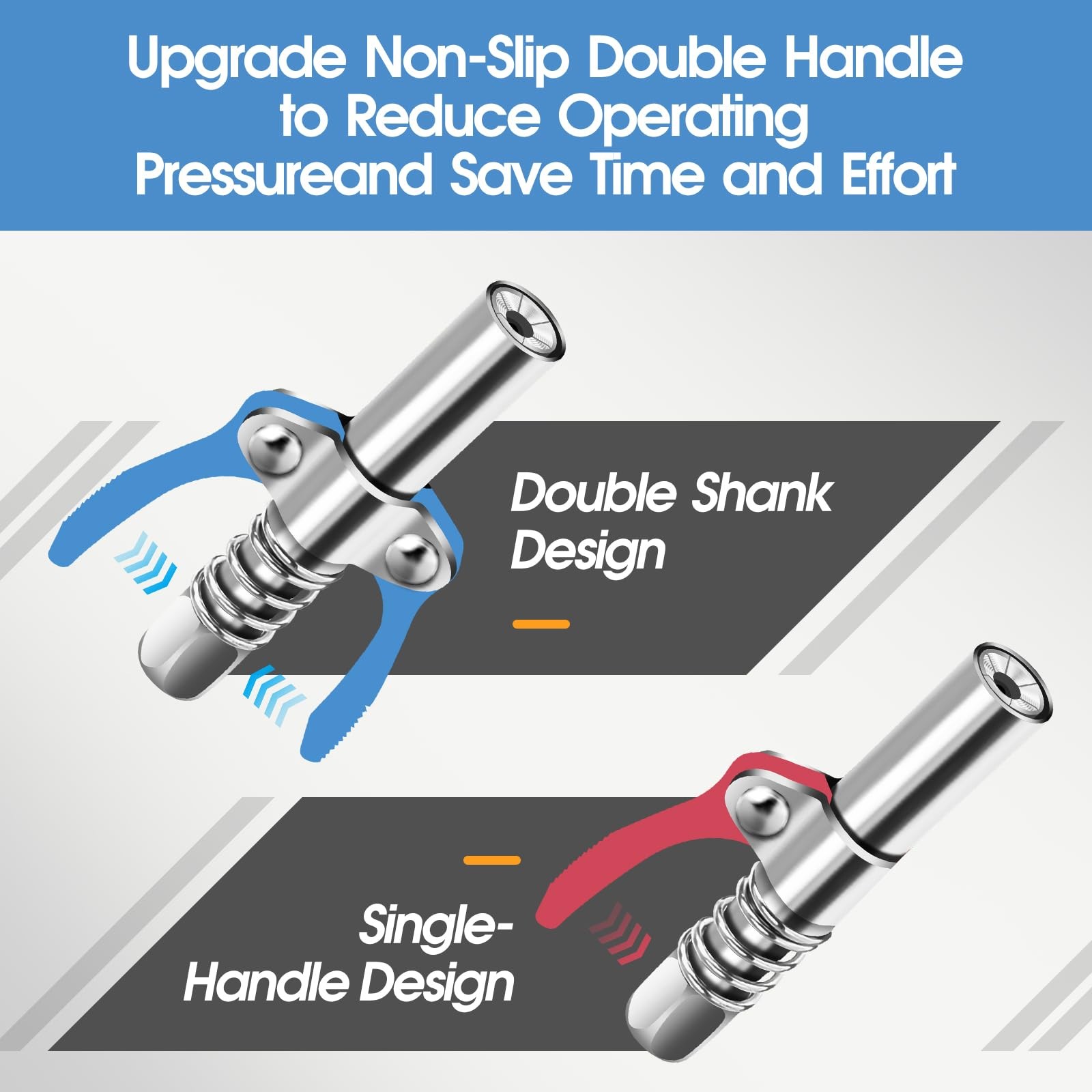 Grease Gun Tips,Grease Coupler, Lock n Lube 14mm, Silver
