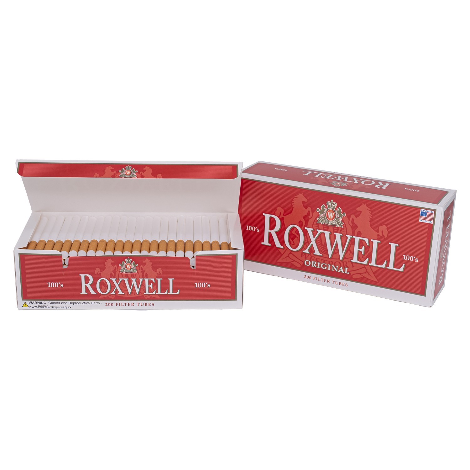 Roxwell Cigarette Tubes 100s Size 400 count 2 Boxes of 200 RYO Cigarette Tubes
