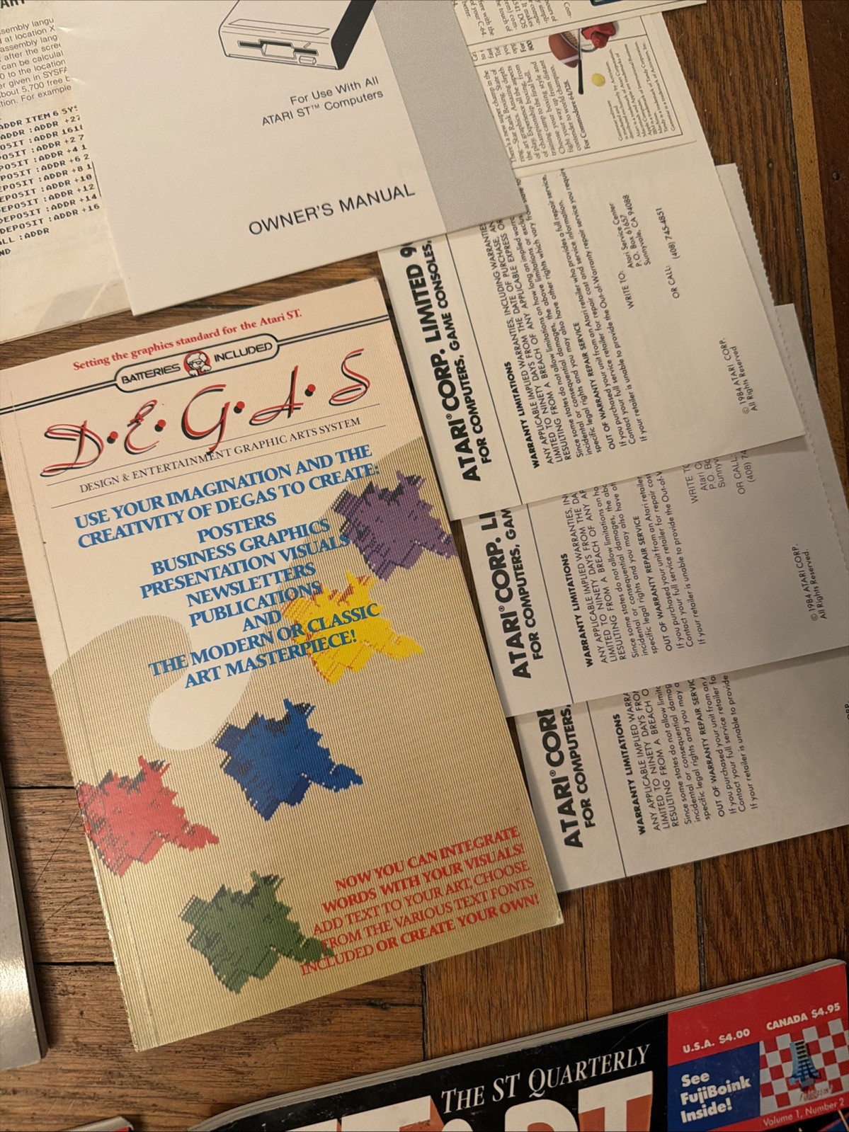 Atari ST Computer Owner's Manual Magazines Sourcebook Inserts & More - Huge Lot
