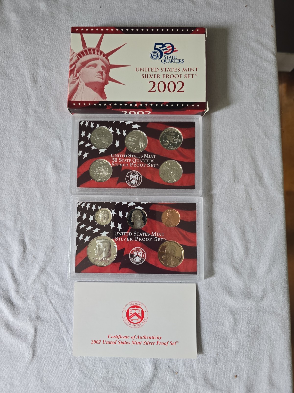 2002 SILVER PROOF SET WITH STATE QUARTERS