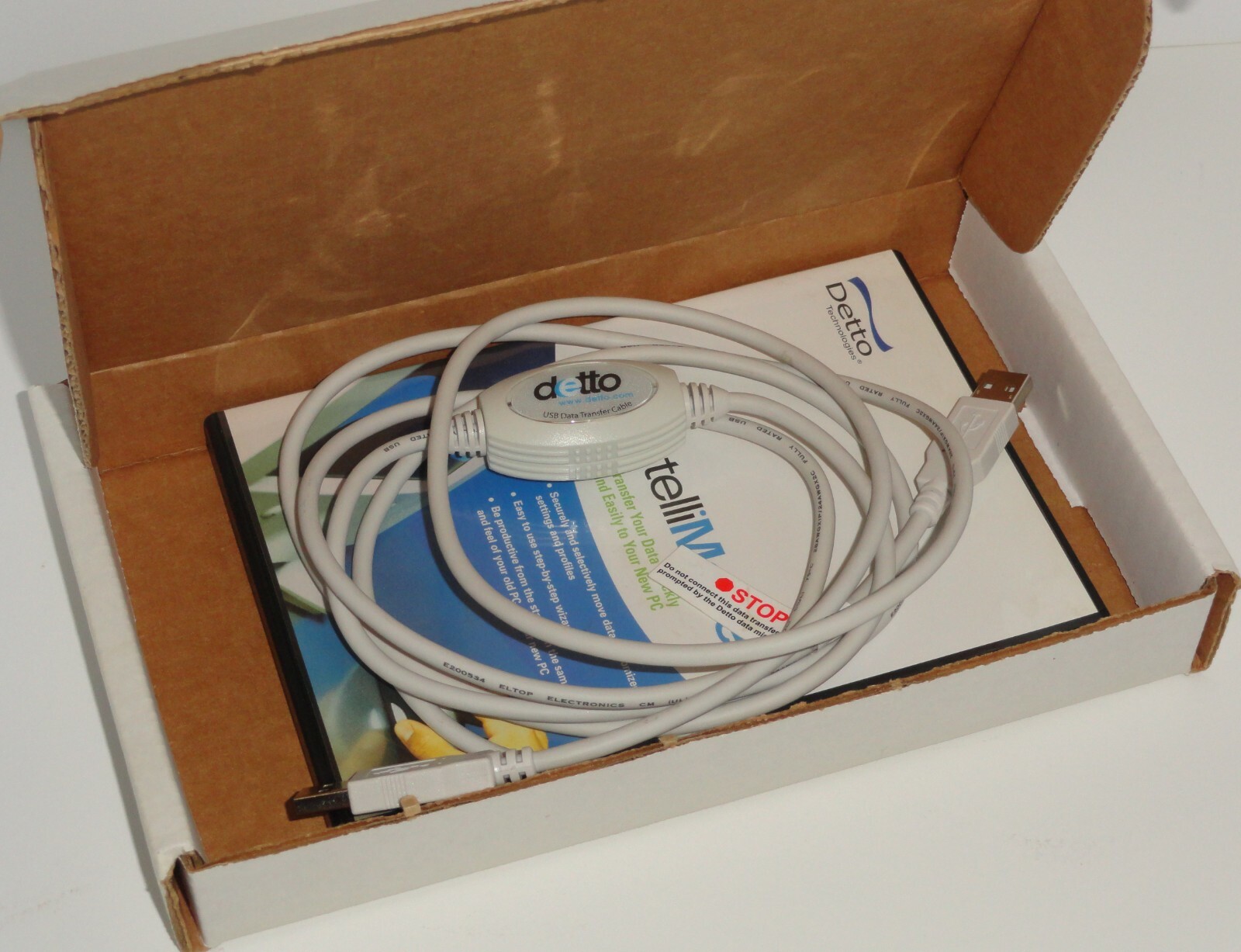 Detto IntelliMover v3.0 USB Cable & CD-ROM Data Transfer Software 2001