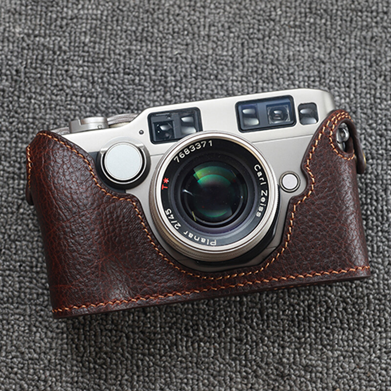 Handmade Real Leather Camera Half Case Bag Protect Covers Suitable For Contax G2