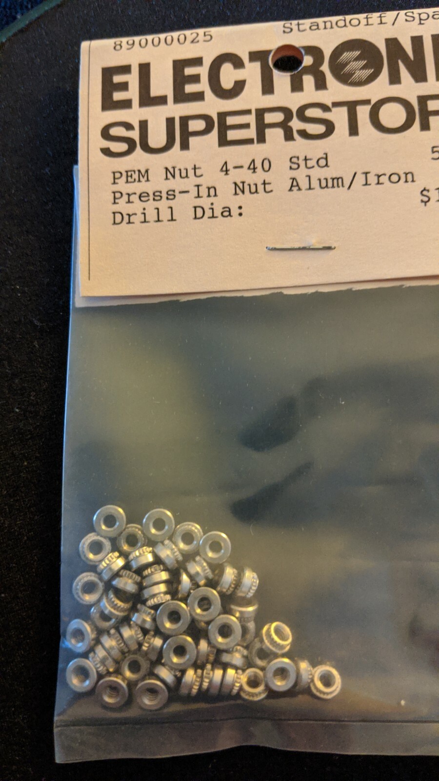 PEM 4-40 press-in nut 50 per bag