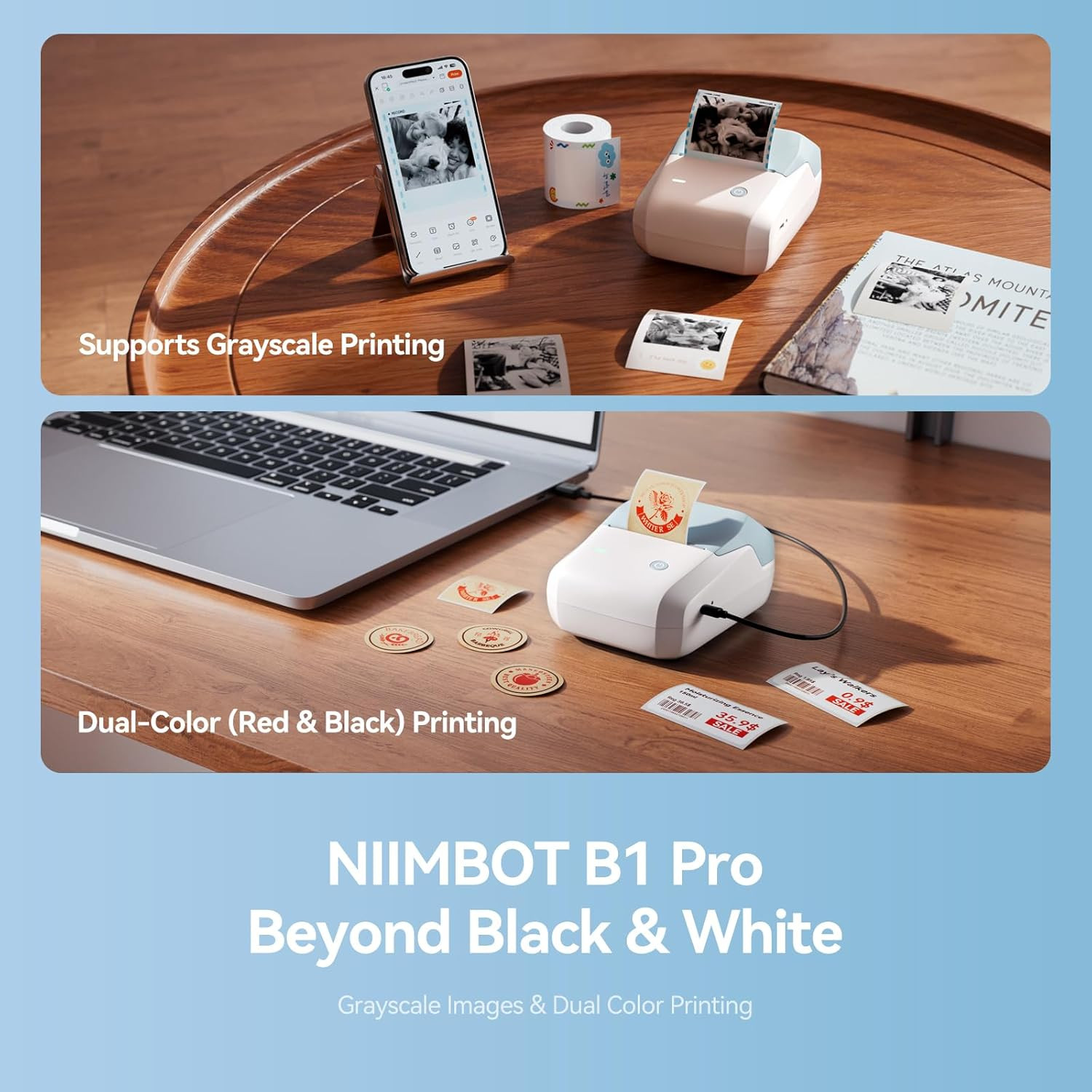 B1 Pro Label Maker, 300DPI HD Label Printer, Ideal for Photos,Stores,Notes,Study