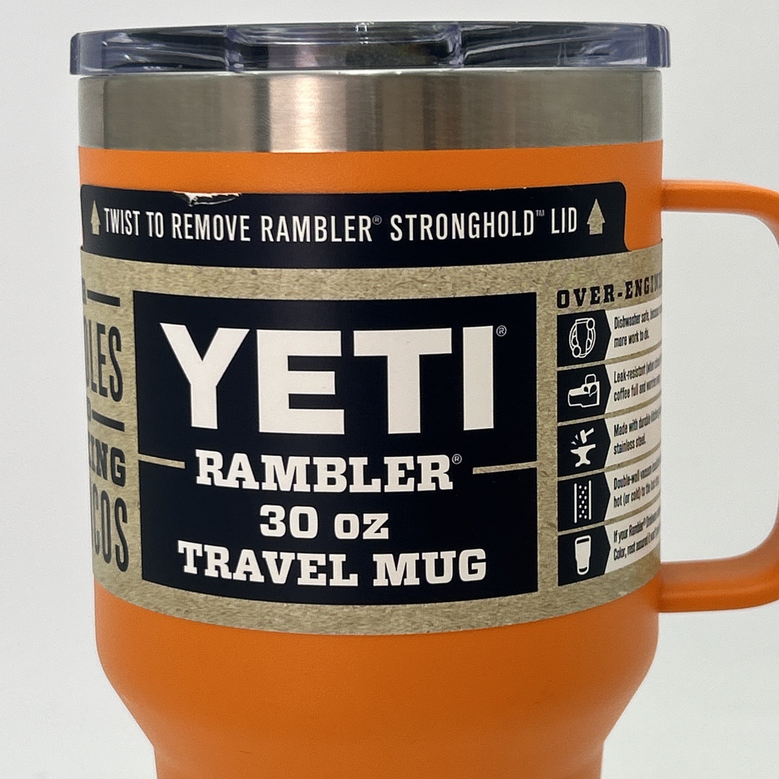 YETI Rambler 30 oz Travel Mug w/Stronghold Lid King Crab Orange