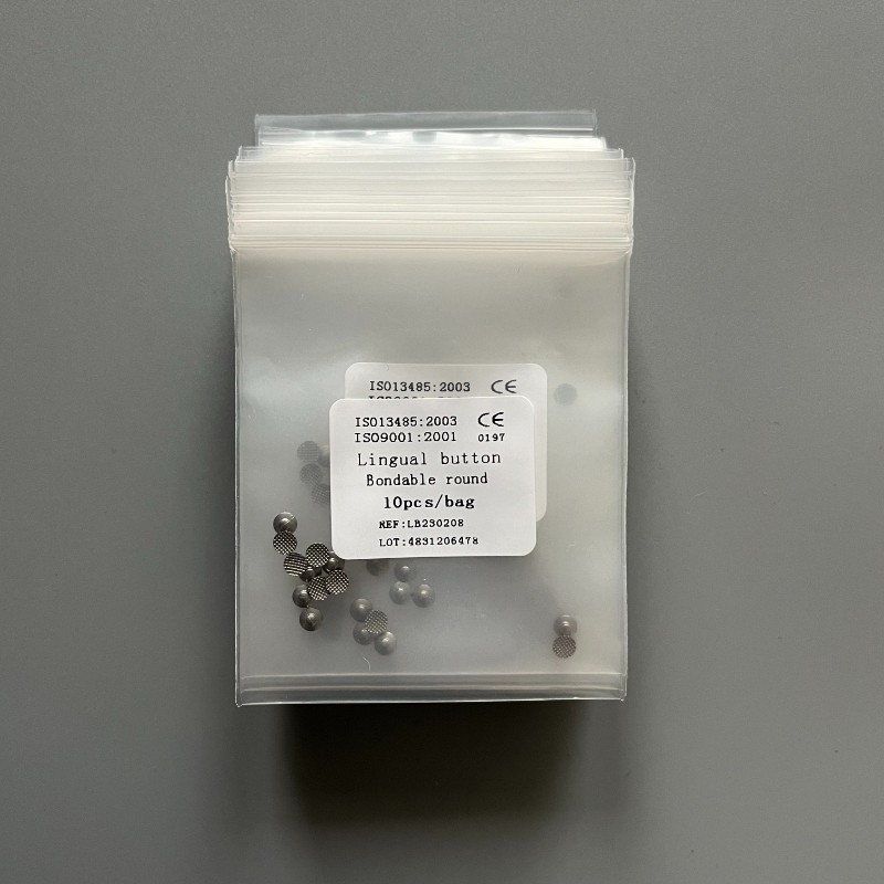 20 Pcs Dental Lingual Buttons Orthodontic Bondable Round/Rectangular Mesh Base