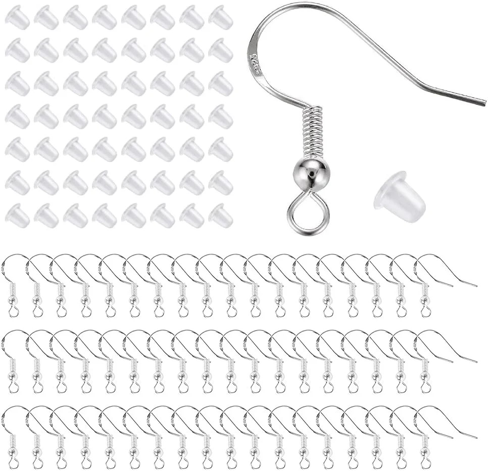Lhedon 925 Sterling Silver Earring Hooks 200PCS Hypoallergenic FROM USA