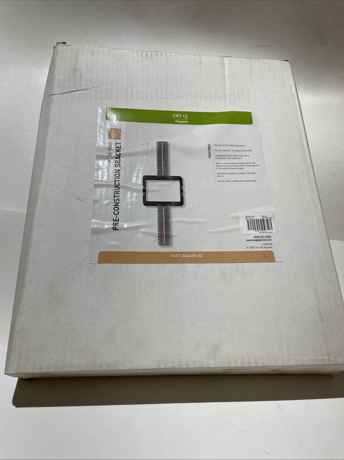 Legrand 8" In-Wall Pre-Construction Bracket Model: 364675-02