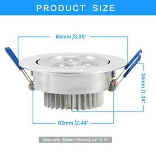 10/12pc 3W/5W LED Downlight Dimmable Spot Panel light Recessed Ceiling Lamp 110V