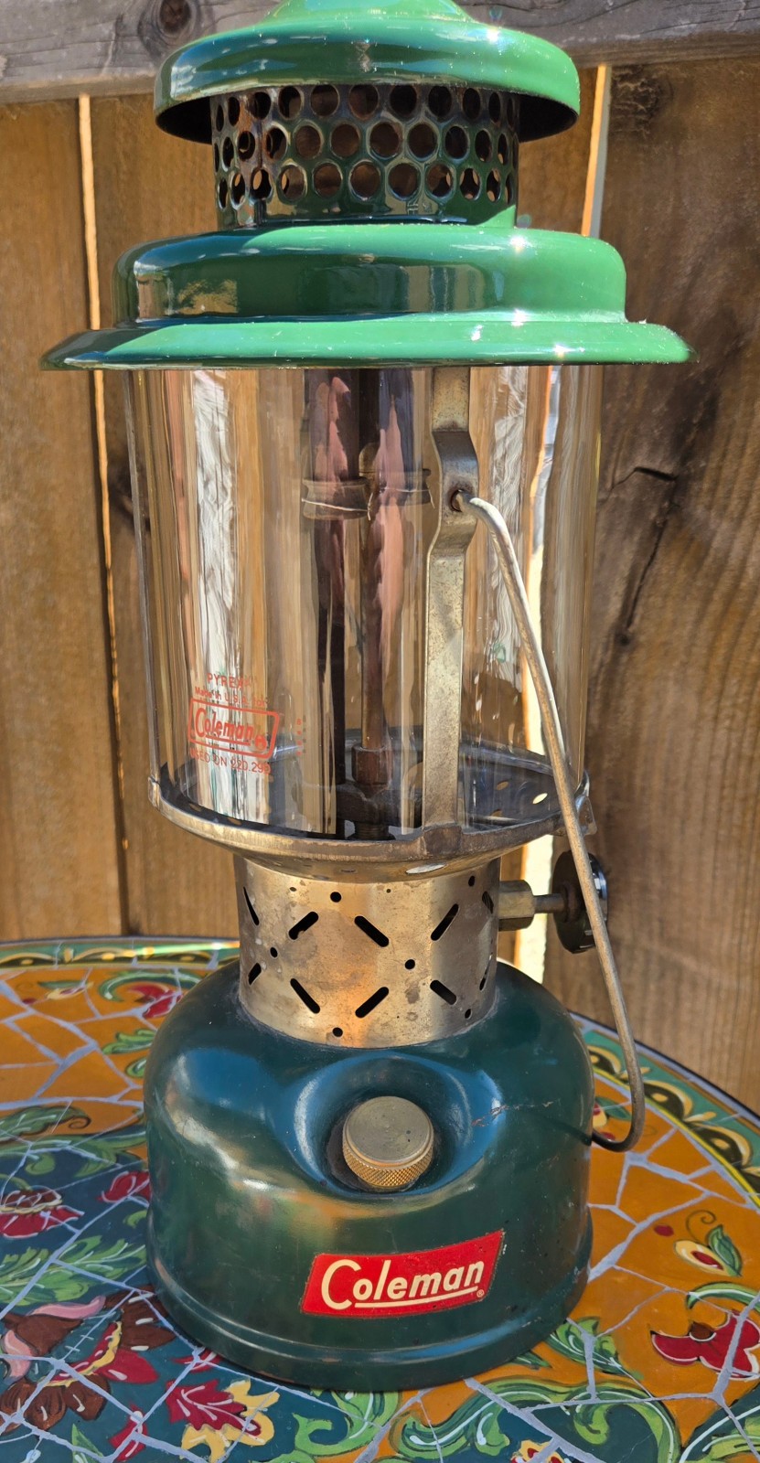 Coleman 1958 Lantern 220E Pyrex Globe Double Mantle The Sunshine Of The Night