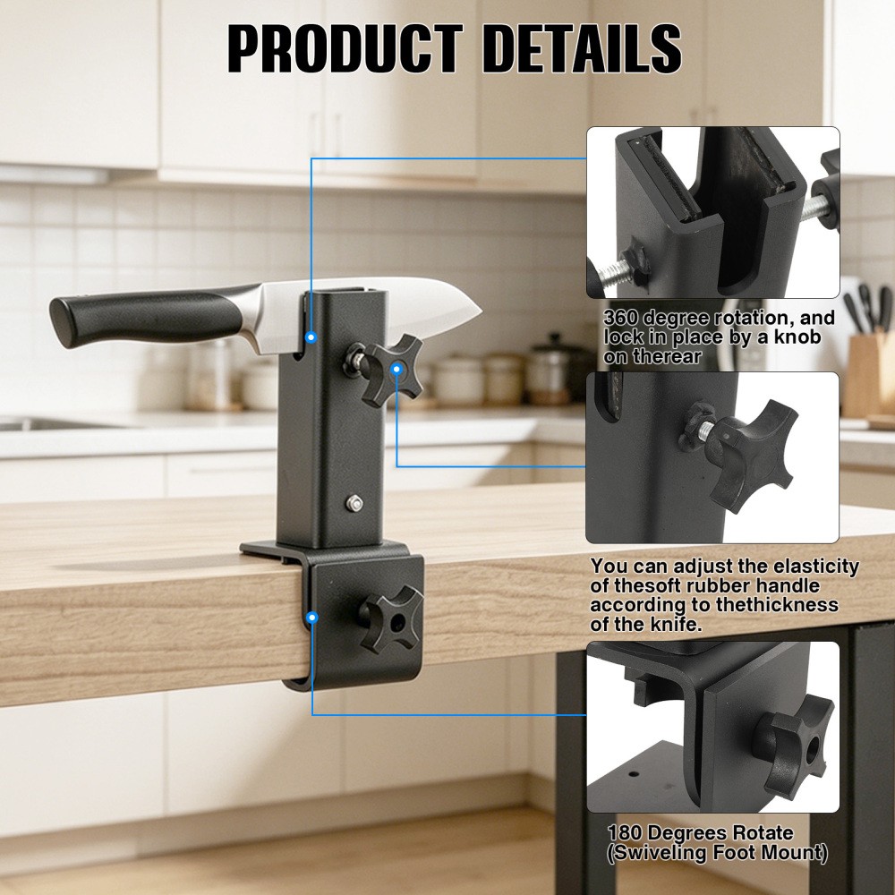 Swiveling Multi-Mount Work Bench Vise For Knife Making Work With 360 Rotation