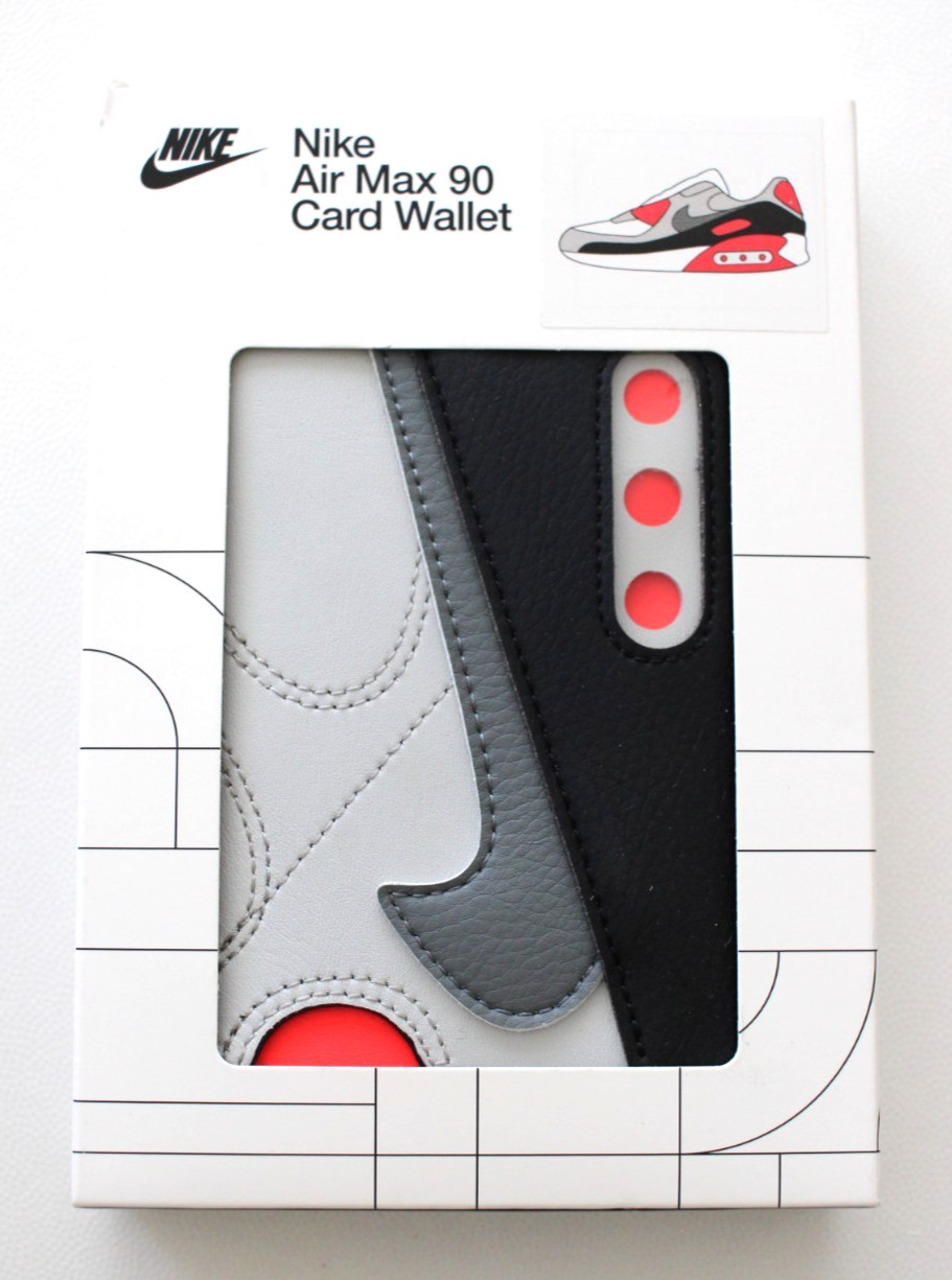 Nike Icon Air Max 90 Card Wallet Adult Slim Neutral Grey/Infrared/Black