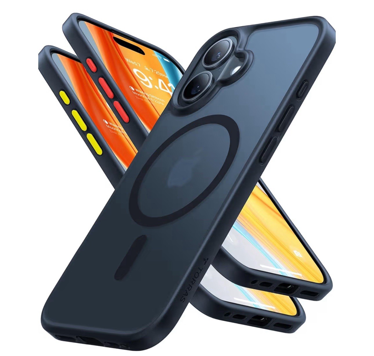 TORRAS Black iPhone 16 6.1 18N Mighty Magnetic, 12 feet military grade drop