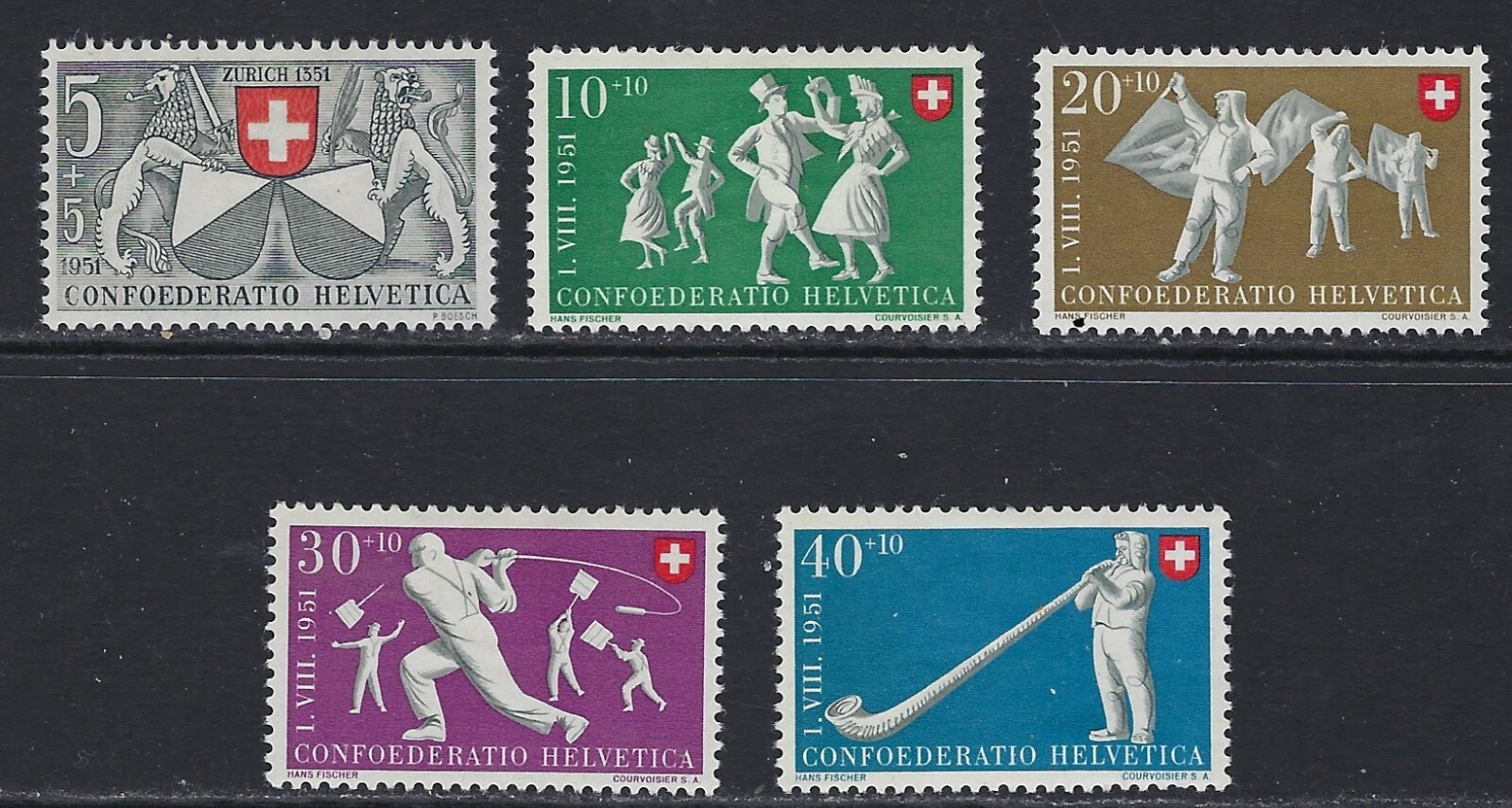 Old Mint Semi Postal Set from Switzerland  CV $10.15 ..........34R......H-1012-y