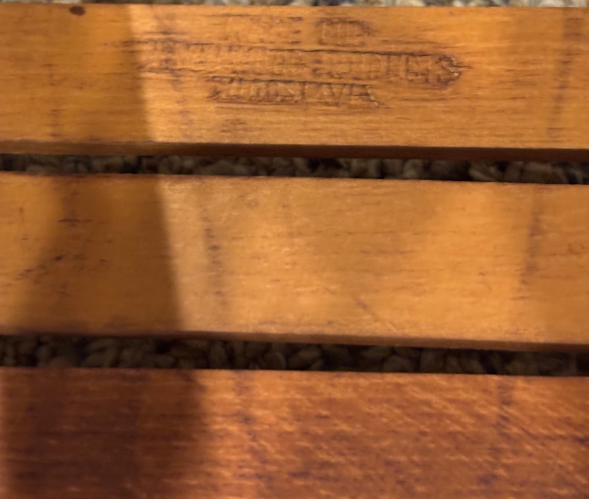 Set of 2 VTG Nevco Yugoslavia Wooden Slat Folding Camp Stool MCM