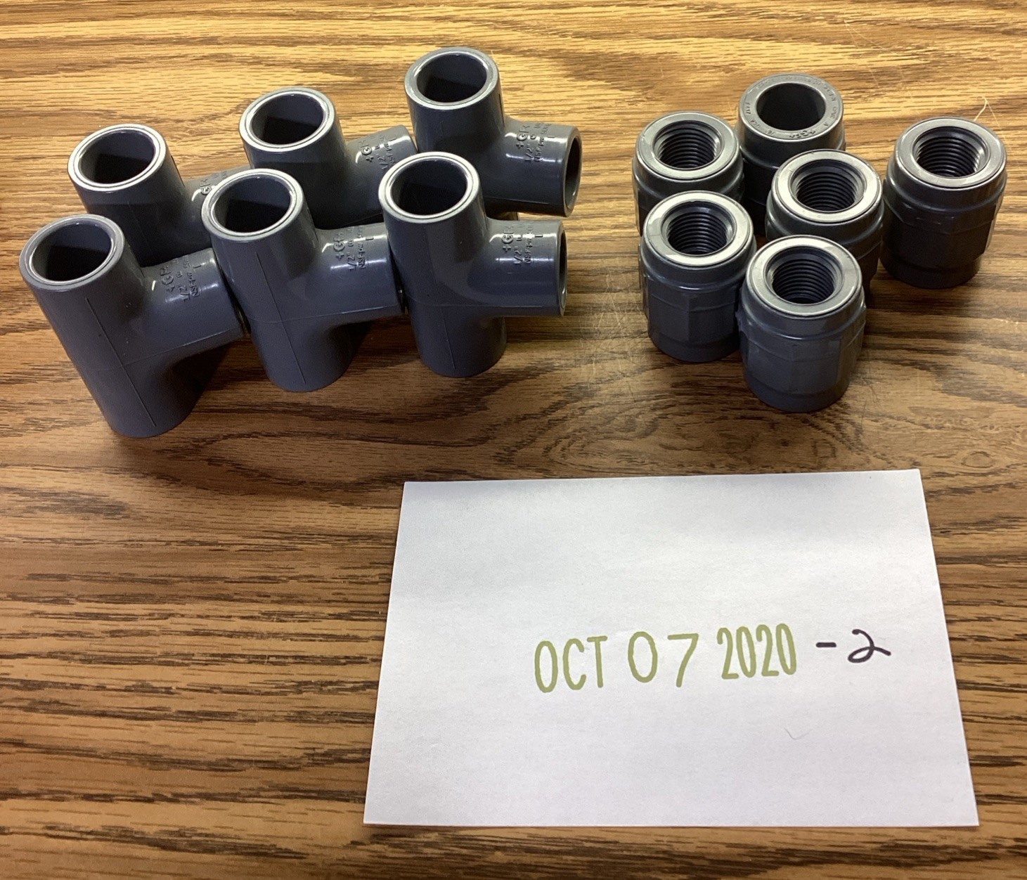 NOB Lot Of 12 (6) 1801-005 1/2" TEE CPVC (6) 1835-005 1/2” Female Adapter CPVC