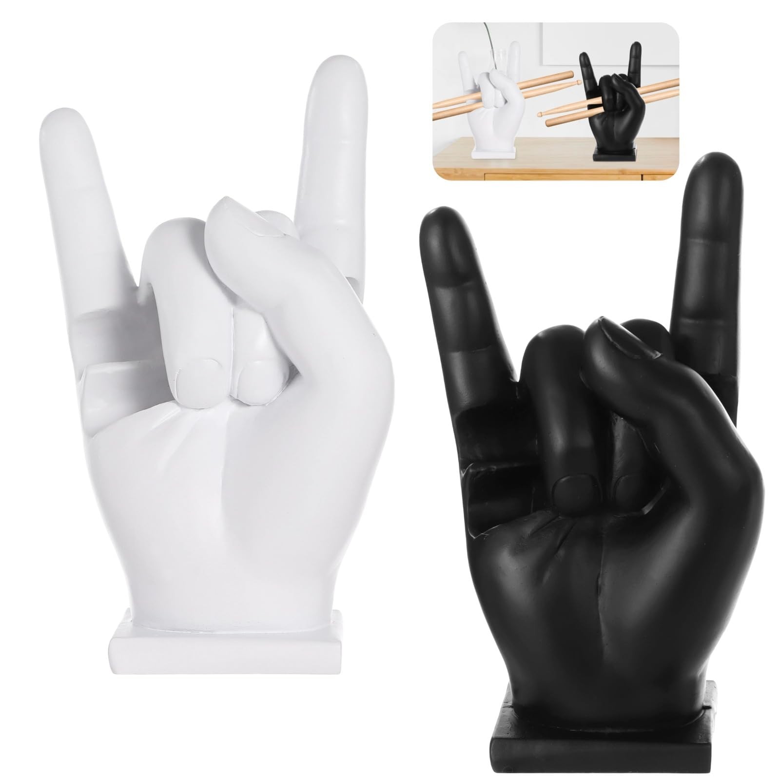 Rock Hand Drumstick Display Holder, Fun Gesture Shaped Drumstick Display Stan...