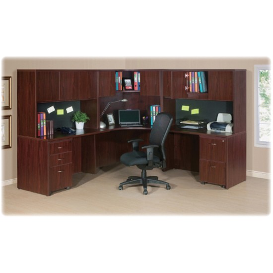 Lorell LLR69603 Essentials Hanging Pedestal 28.3" Mahogany