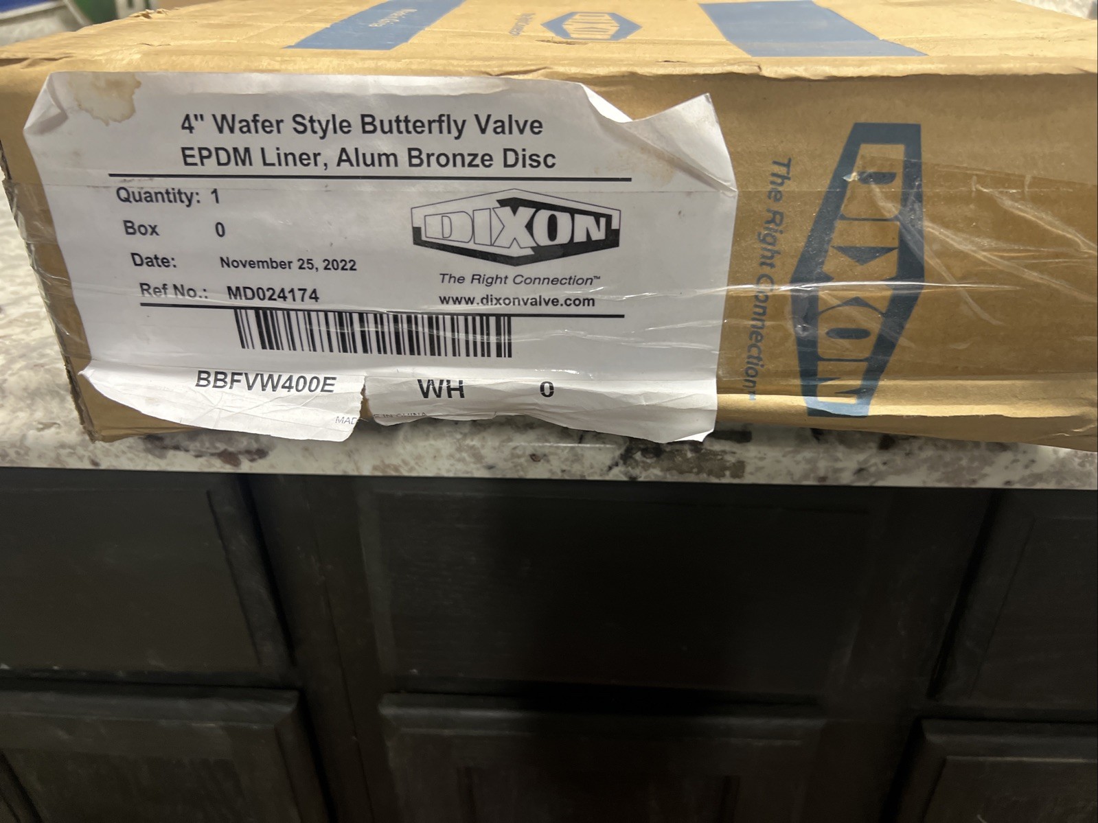 Dixon BBFVW400E 4" Wafer Style Butterfly Valve New In Unopened Box