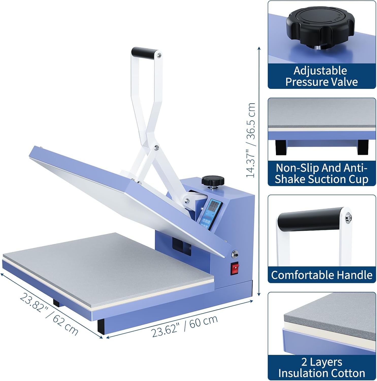 16" x 20" Heat Press, Digital Professional Sublimation Machine, Fast Heating
