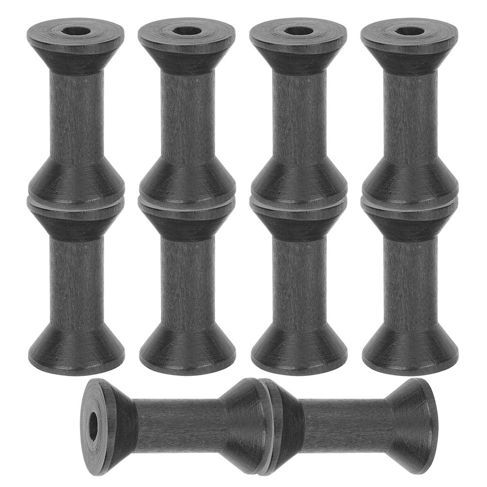 15 Pcs Knitting Yarn Holder Empty Thread Spool Wood Ribbon Spools