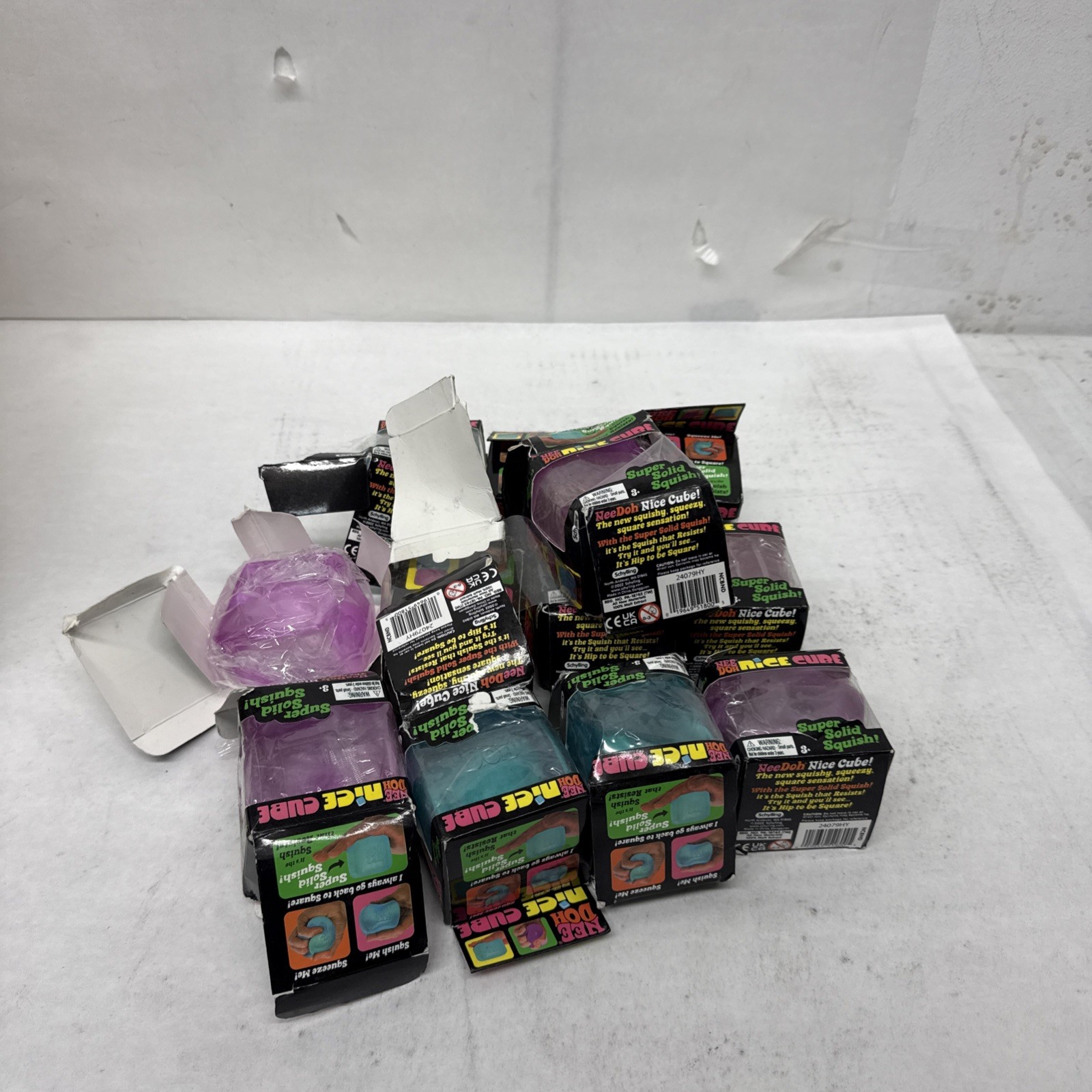 Fake Nee Doh Nice Cube - Blue, Pink  WITH display box *LOT OF  10
