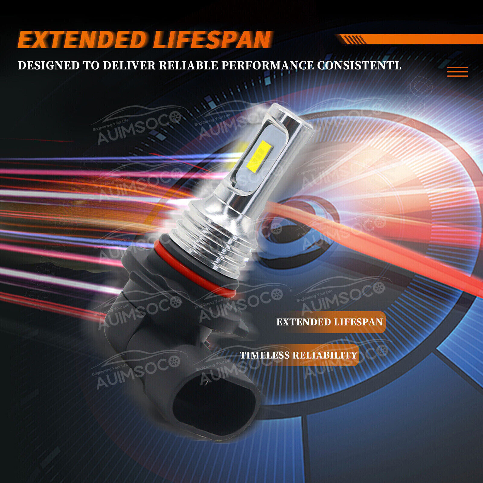LED Headlight Bulbs Combo Kit 9005 + H11 High Low Beam 6500K White Super Bright