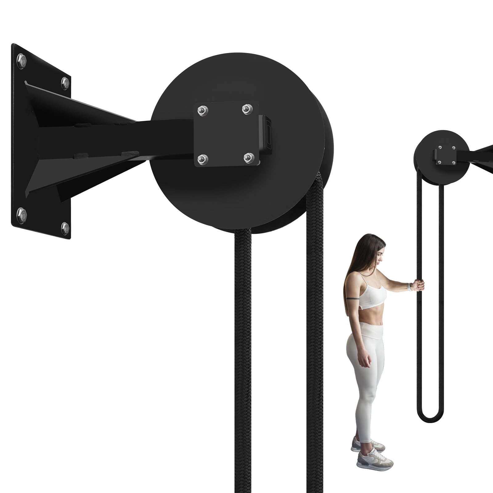 Endless Rope Trainer, Adjustable Resistance Pulley System, 30kg Max Resistanc.