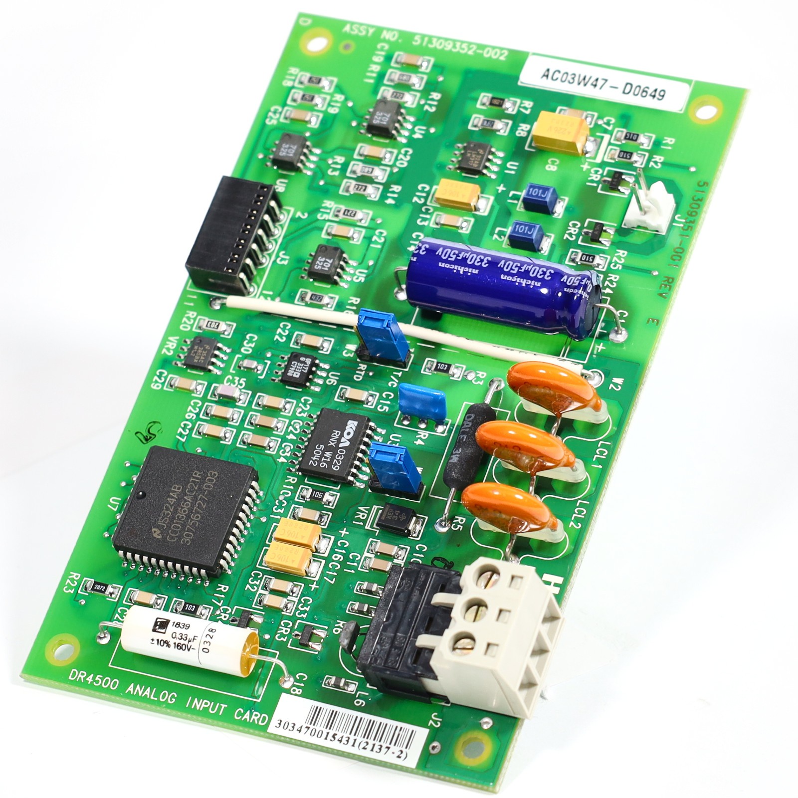 Honeywell DR4500 Analog Input Card 51309352-002 for Circular Chart Recorder