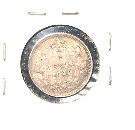 Canada 1892 five cents KM 2 AU