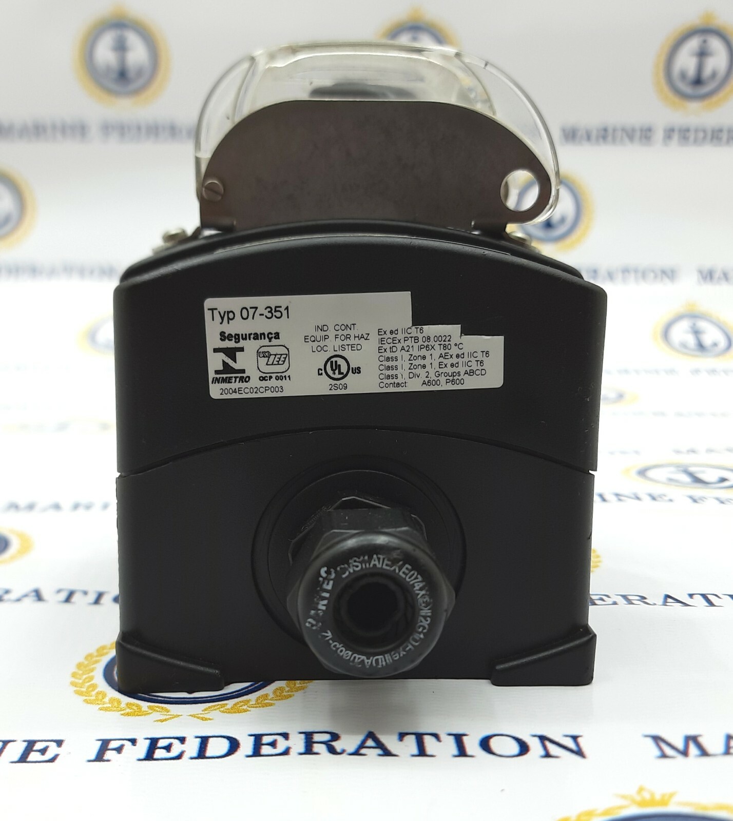 Inmetro Bartec 07-351 07-3511-10S92 2 Position Selector Latching Control Switch