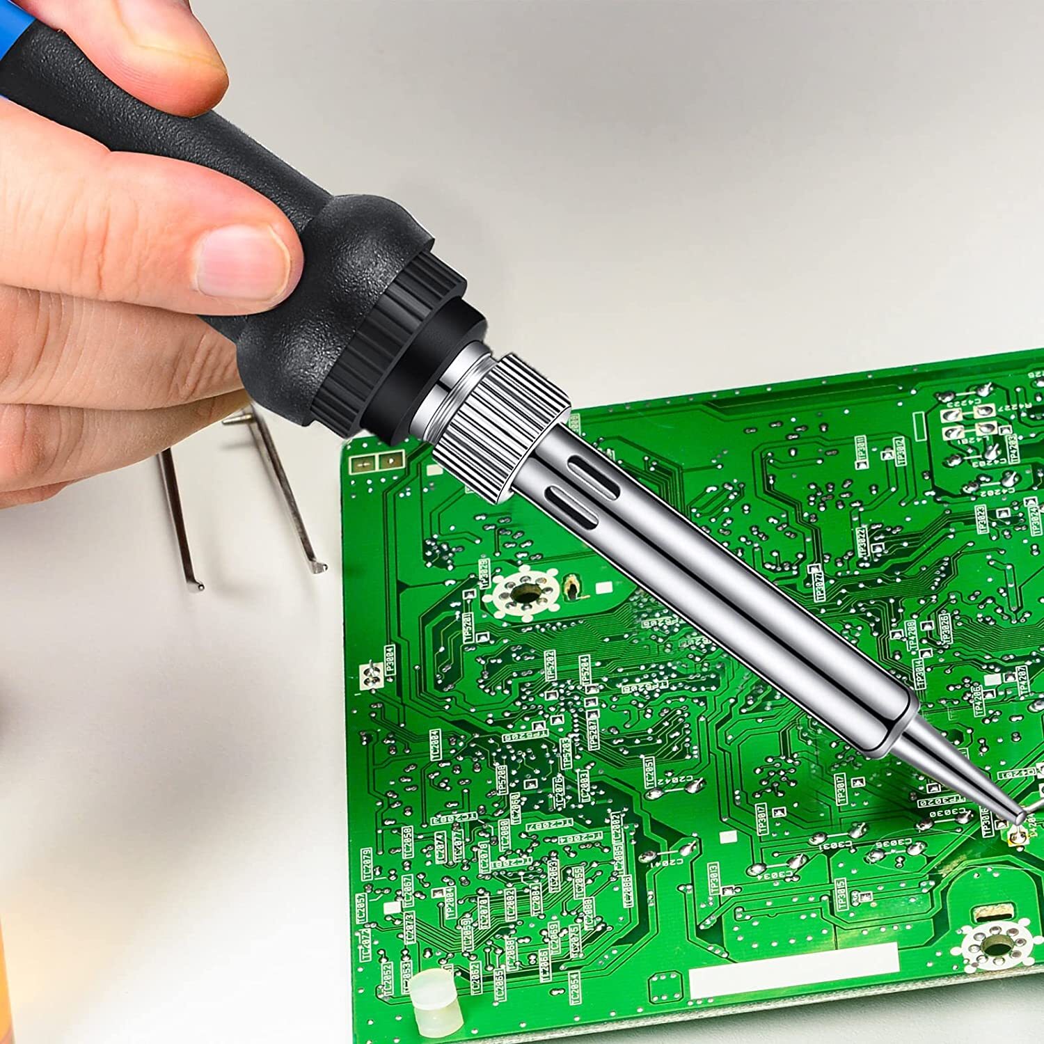 Electric Soldering Iron Kit 60W Adjustable Temperature Welding Tools Solder Gun