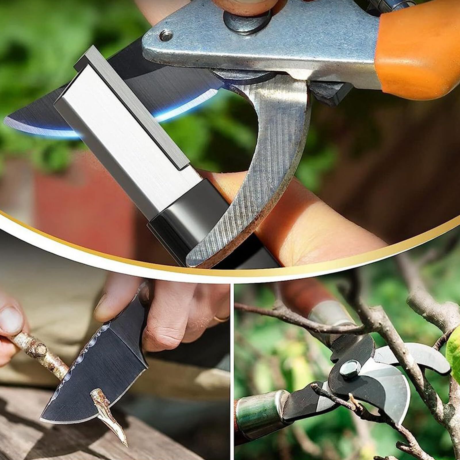 Black/red Garden Tool Sharpener QuickGardening Scissors Sharpener for Lawn Mower