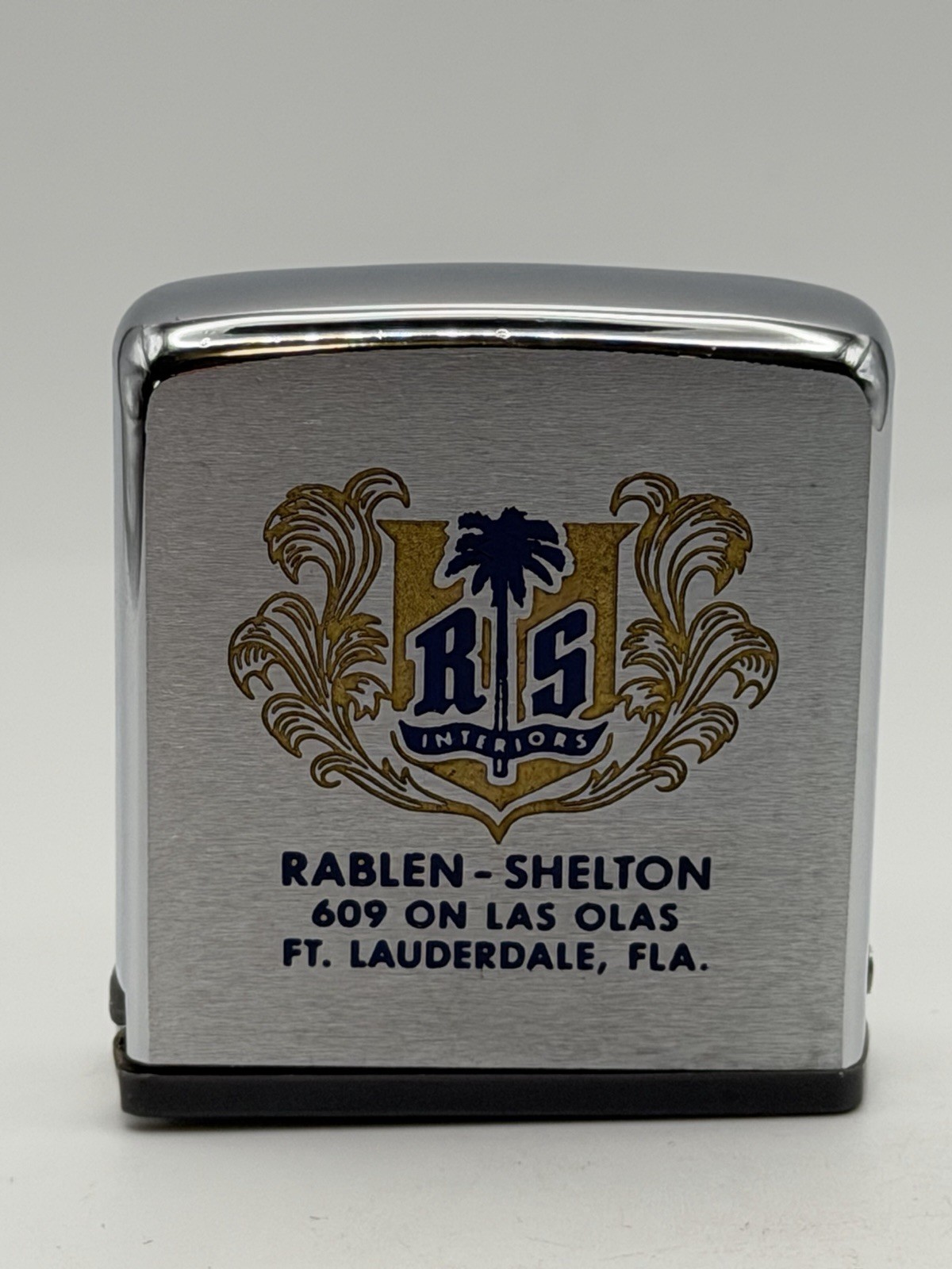 Rablen Shelton Interiors Advertising Chrome Zippo Rule Tape Measure New