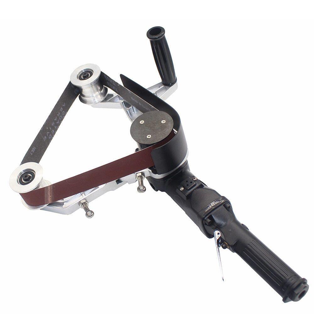 Pneumatic Belt Sander Round Tube Drawing Polishing Machine 40x760MM 4500RPM 1/4