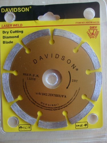 4-1/2 in Lazer Weld Dry Cut Premium Diamond Blade, 5/8 & 7/8 Arbor