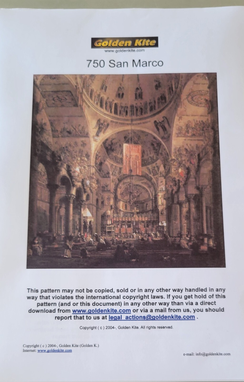 "San Marco" - Cross Stitch Pattern