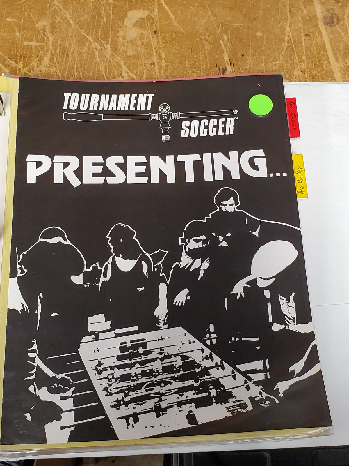 Banner TOURNAMENT SOCCER flyer- original--fold out too!