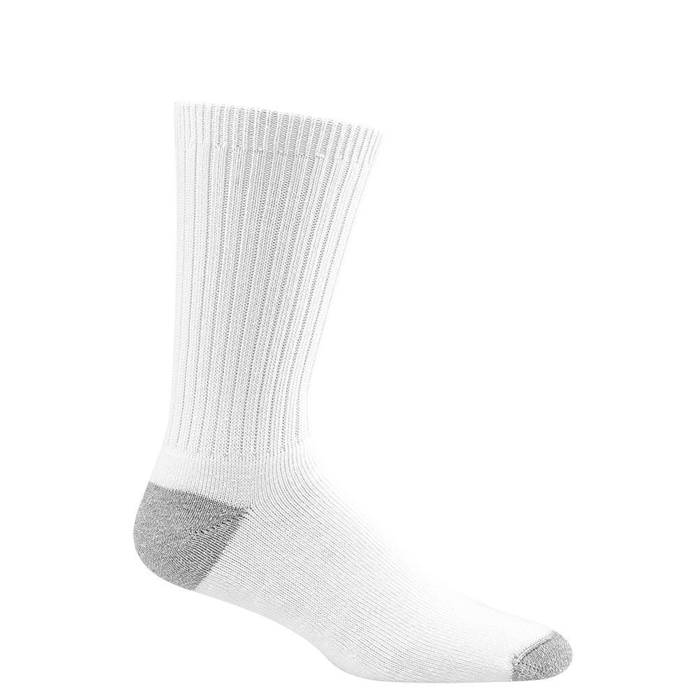 3 Pairs Mens White 2 Tones Sports Athletic Crew Cotton Socks Casual Size 10-13