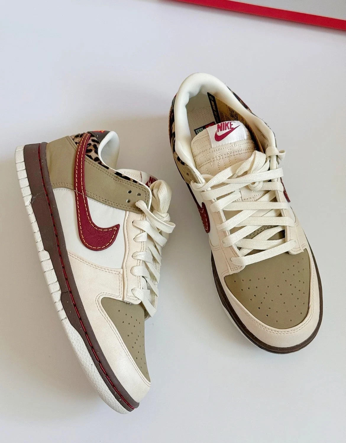 NEW WOMEN Dunk Low Khaki Leopard IM6687-262, Size US 5.5-11