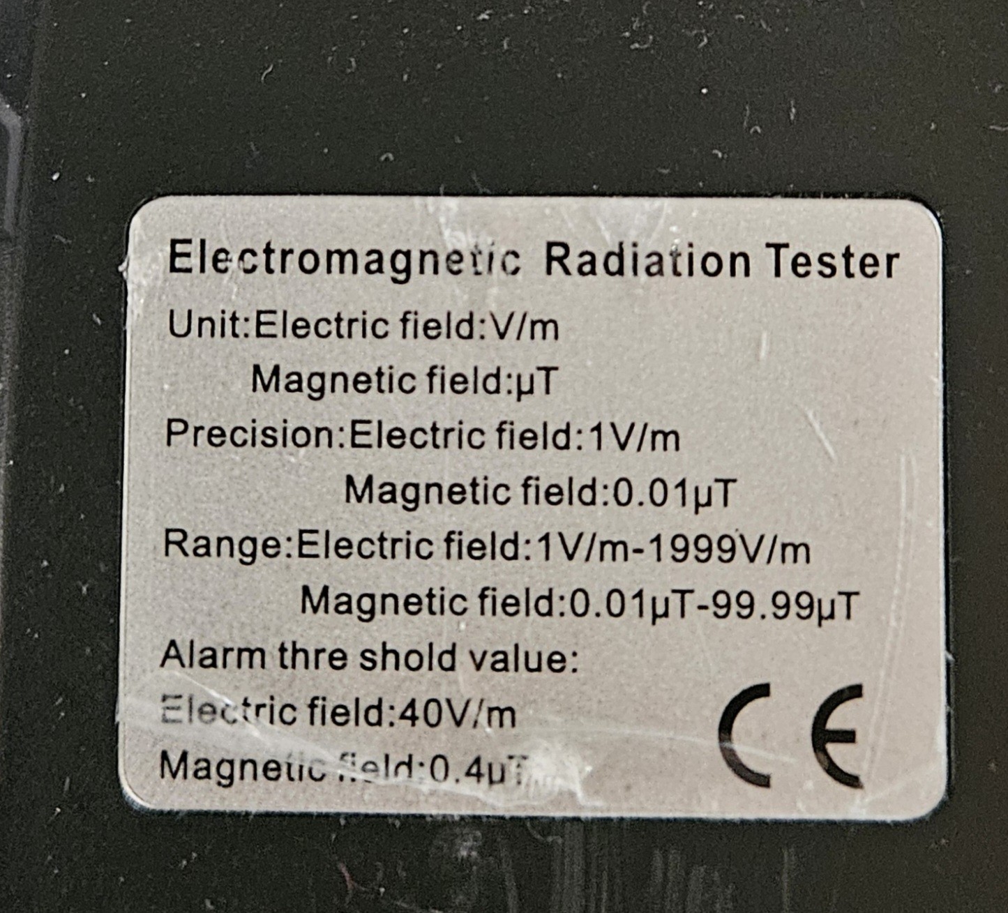 ERICKHILL RT-100 EMF Meter Single Axis 1V/m-1999V/m Electromagnetic Tester