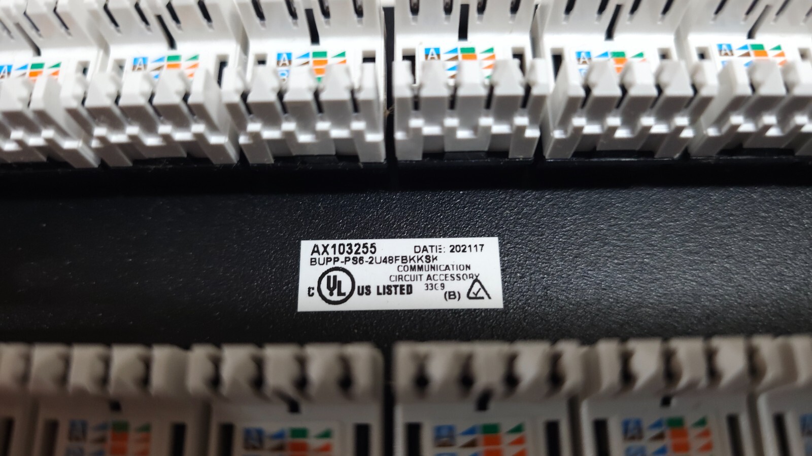 Belden AX103255 Cat 6+ Keyconnect 48 Port 2U Punch Down Patch Panel Black