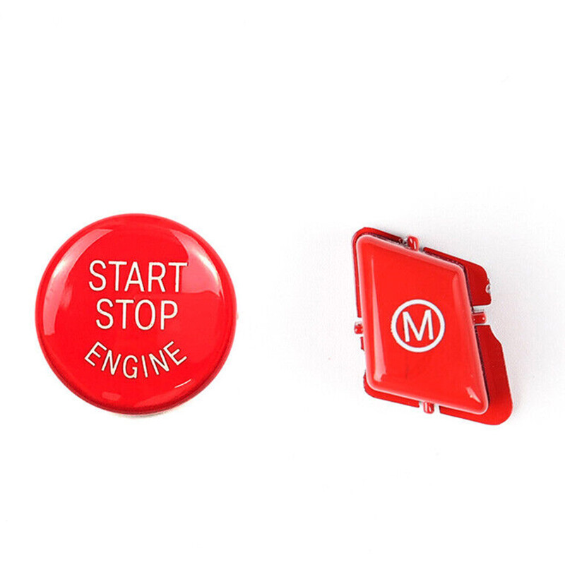 Car Engine Start Stop Switch Button Red Steering Wheel M Mode For BMW E92 E90 M3