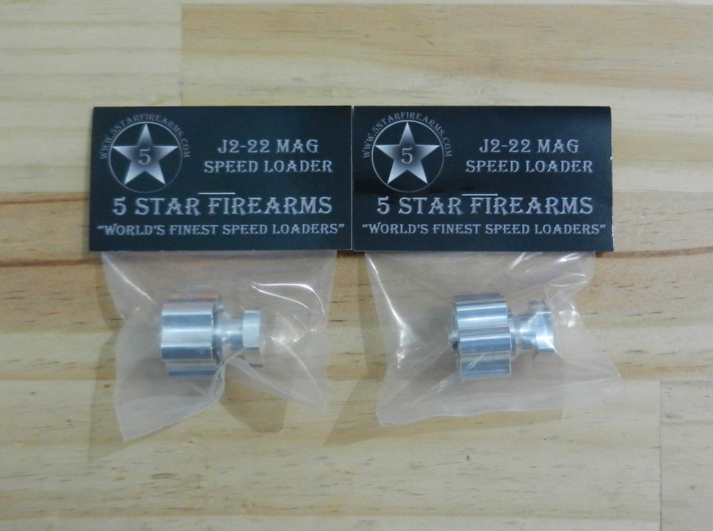 Aluminum Speedloader;  Rug LCR 22 Mag, Charter PFind; 2 Pack;  J2-22 Mag