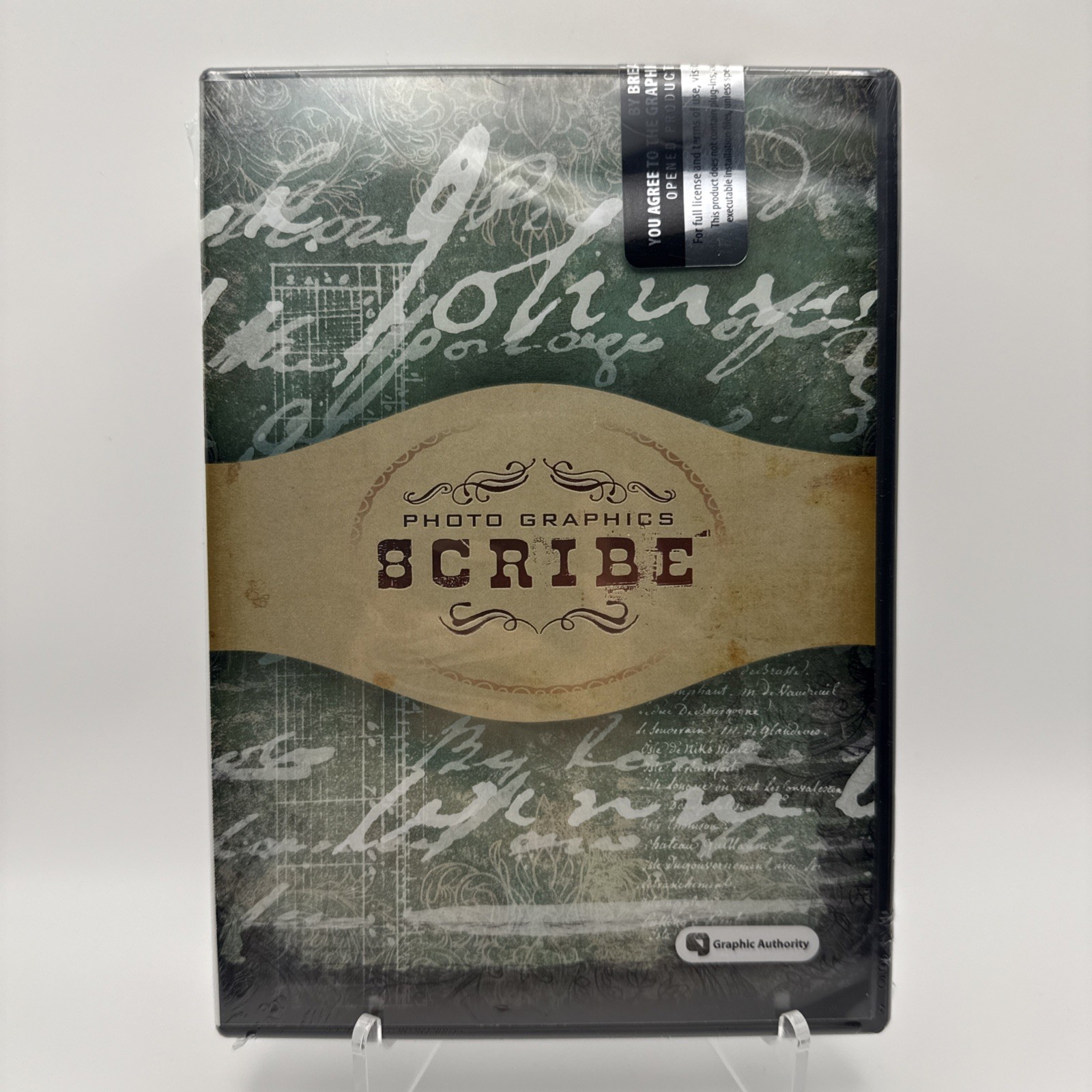 Graphic Authority Scribe DVD Photoshop Template Fonts Overlays Vintage Letter