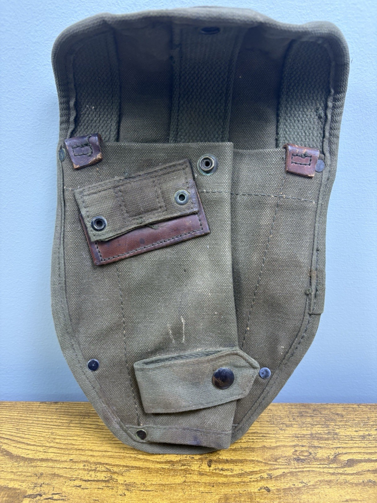 U.S. Military Issued Green Entrenching Pouch Tool Shovel Carrier OD M1956 Canvas